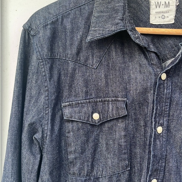 West Major Denim Shirt with Snaps - Large - Picture 4 of 6